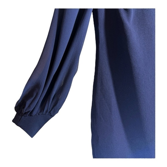 Trina Turk Energized Balloon-Sleeve Dress in Indigo NWT - Picture 7 of 12